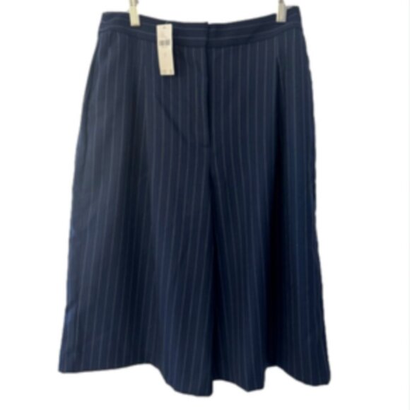 Brand New Anthropologie Menswear-Inspired Pinstriped Wide Leg Culottes - Picture 16 of 16